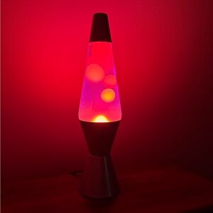 Red and Purple Vintage Lava Lamp